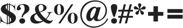 Bia Serif High Bold otf (700) Font OTHER CHARS