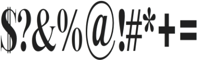 Bia Serif High Semi Bold Ultra Condensed otf (600) Font OTHER CHARS