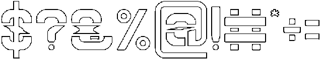 Big Space-Hollow otf (400) Font OTHER CHARS