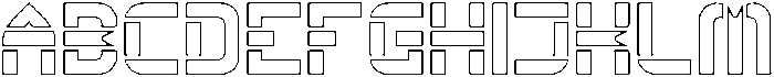 Big Space-Hollow otf (400) Font UPPERCASE