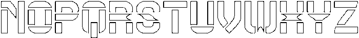 Big Space-Hollow otf (400) Font UPPERCASE