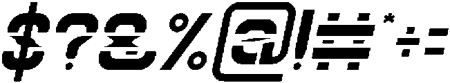 Big Space Italic otf (400) Font OTHER CHARS