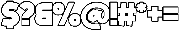Big Zubo Outline otf (400) Font OTHER CHARS