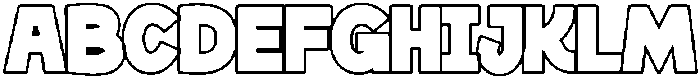 Big Zubo Outline otf (400) Font UPPERCASE
