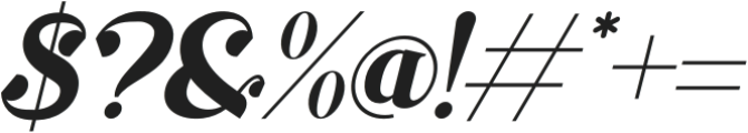 Biganof Italic otf (400) Font OTHER CHARS