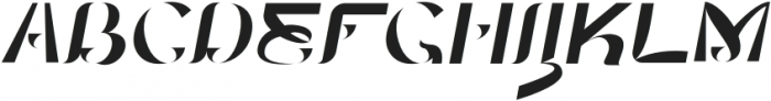 Bigbury Italic otf (400) Font UPPERCASE