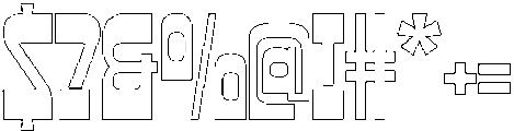 Bigose Outline otf (400) Font OTHER CHARS