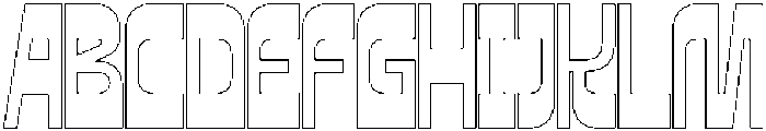 Bigose Outline otf (400) Font UPPERCASE