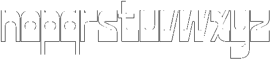 Bigose Outline otf (400) Font LOWERCASE