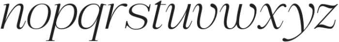 Bigsmile Italic Extra Light otf (200) Font LOWERCASE