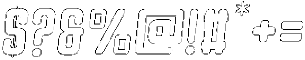 Bikemberg Circular Outline Italic otf (400) Font OTHER CHARS