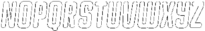 Bikemberg Circular Outline Italic otf (400) Font UPPERCASE