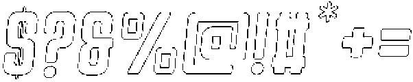 Bikemberg Rounded Outline Italic otf (400) Font OTHER CHARS