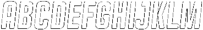 Bikemberg Rounded Outline Italic otf (400) Font UPPERCASE