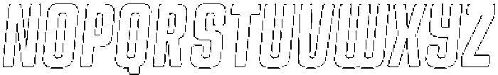 Bikemberg Rounded Outline Italic otf (400) Font UPPERCASE