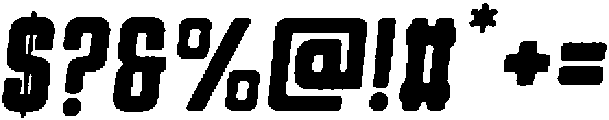 Bikemberg Rounded Rough Italic otf (400) Font OTHER CHARS