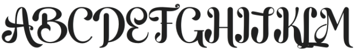 Bikne Regular otf (400) Font UPPERCASE