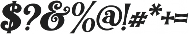 Bilderberg Italic regular otf (400) Font OTHER CHARS