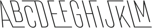 Bilgen Extra Light Left otf (200) Font UPPERCASE