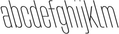 Bilgen Extra Light Left otf (200) Font LOWERCASE