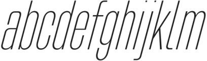 Bilgen Extra Light Right otf (200) Font LOWERCASE