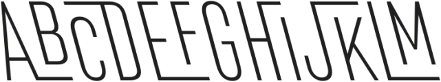 Bilgen Light Left otf (300) Font UPPERCASE