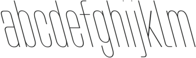 Bilgen Thin Left otf (100) Font LOWERCASE