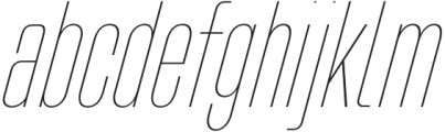 Bilgen Thin Right otf (100) Font LOWERCASE