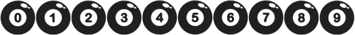 Billiard Ball Regular otf (400) Font OTHER CHARS