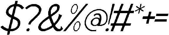 Bilogy Italic otf (400) Font OTHER CHARS