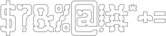 Biochemical Switches 01-Hollow otf (400) Font OTHER CHARS