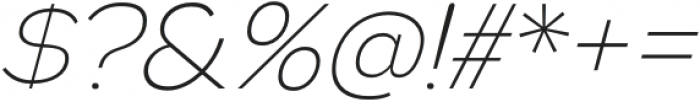 Biondi Sans ExtraLight Italic otf (200) Font OTHER CHARS