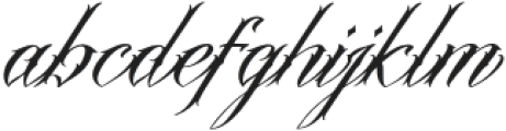 Bionley Italic otf (400) Font LOWERCASE