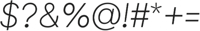 Biotif Light Italic otf (300) Font OTHER CHARS