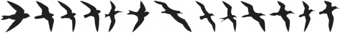 Birds Flying ttf (400) Font UPPERCASE