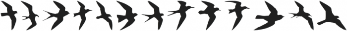Birds Flying ttf (400) Font UPPERCASE