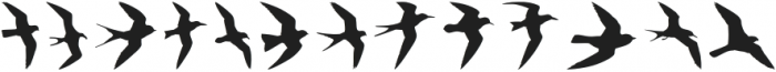 BirdsFlying Regular otf (400) Font UPPERCASE