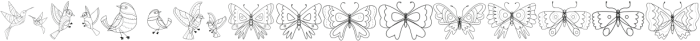 BirdsandButterfliesfont-Reg otf (400) Font LOWERCASE