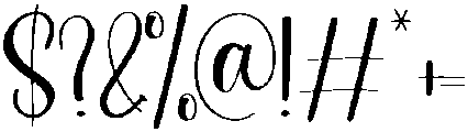 Birthday Regular otf (400) Font OTHER CHARS