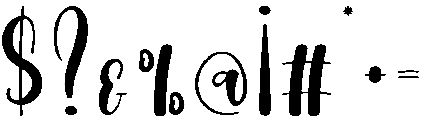 Birthday Regular otf (400) Font OTHER CHARS