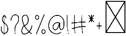 Birthday Regular otf (400) Font OTHER CHARS