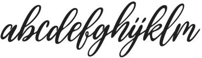 Bishail Script Italic otf (400) Font LOWERCASE