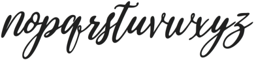 Bishail Script Italic otf (400) Font LOWERCASE