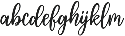 Bishail Script Regular otf (400) Font LOWERCASE