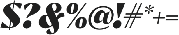 Bitra Black Italic otf (900) Font OTHER CHARS