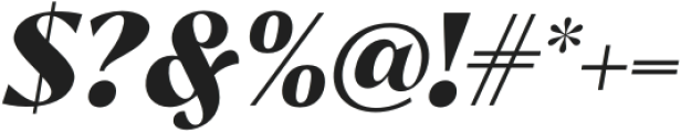 Bitra ExtraBold Italic otf (700) Font OTHER CHARS