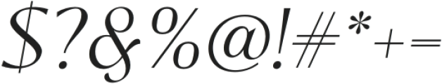 Bitra Light Italic otf (300) Font OTHER CHARS