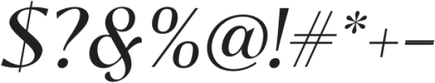Bitra Regular Italic otf (400) Font OTHER CHARS