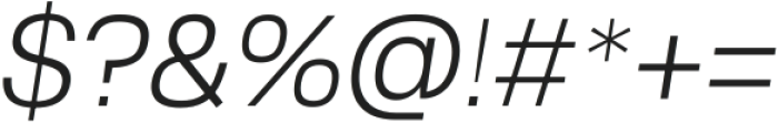 BiwaVF Italic ttf (400) Font OTHER CHARS