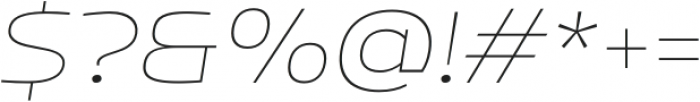 Bizmo Thin Oblique otf (100) Font OTHER CHARS